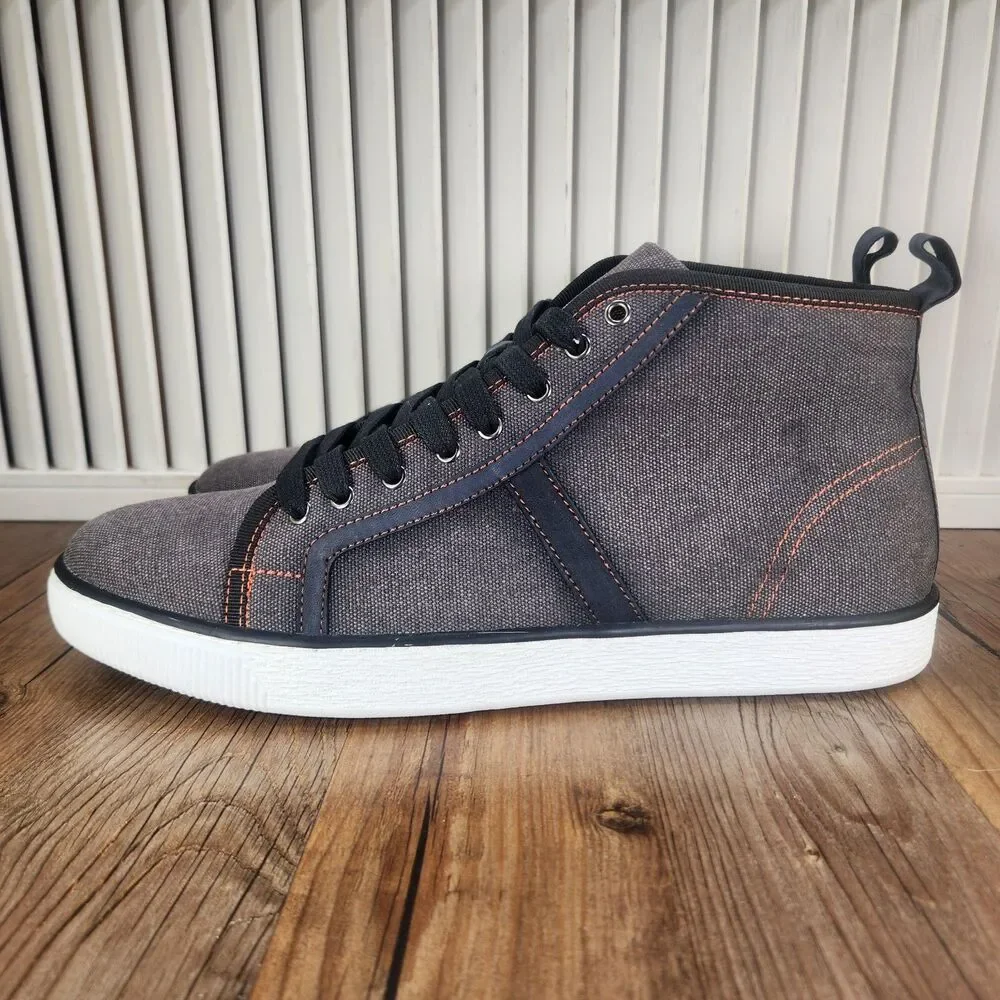 Steve Madden Glitch Mens Size 12 Gray Denim Lace Up Chukka Ankle Boots GLIT01M1